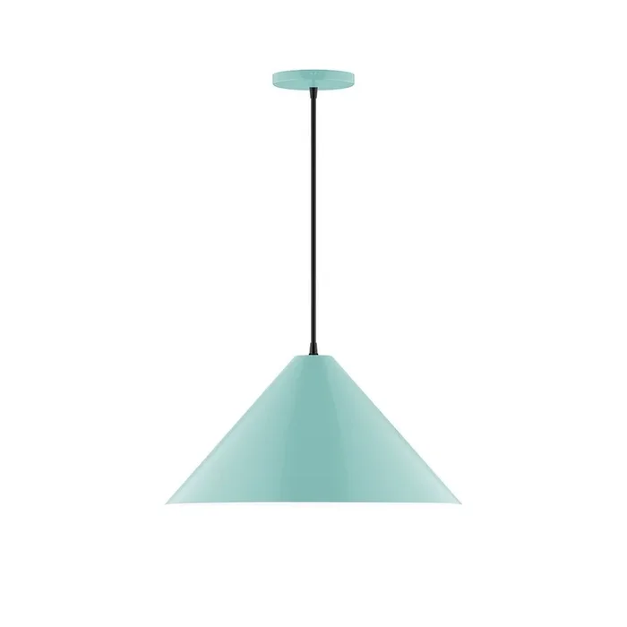 Montclair Light Works – PEB423-G15-48-C04 – One Light Pendant – Axis – Sea Green – PEB423G1548C04