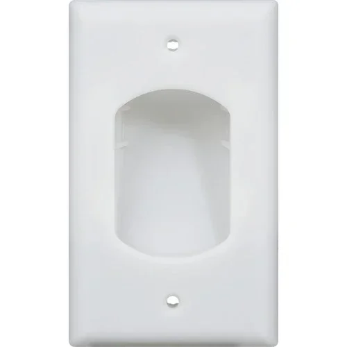 MORRIS 1-Gang Recessed Low Voltage Cable Plate (84009)