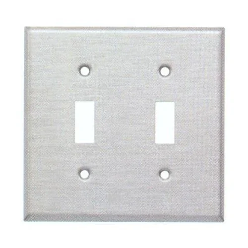MORRIS Stainless Steel 2-Gang Toggle Switch Wall Plate Metal (83020)