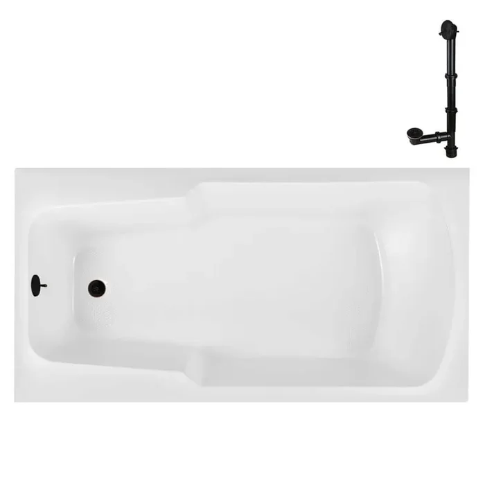 N-4200-724-ORB 66 in. x 34 in. Rectangular Acrylic Soaking Drop-In Bathtub, with Reversible Drain in Oil Rubbed Bronze