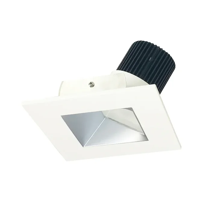 Nora 4 Inch Iolite High Lumen Square /Square Wall Wash Reflector Non-Adjustable Trim 1500/2000Lm 3000K Haze/Matte Powder White (NIO-4SW30XHZMPW/HL)