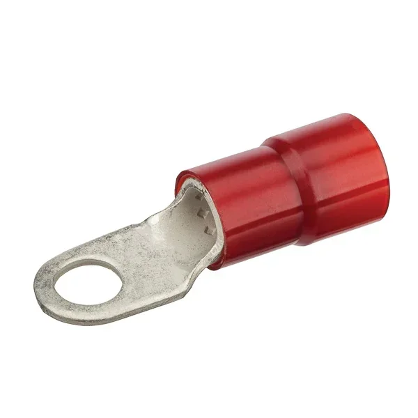 NSI 2 AWG Nylon Insulated Ring 3/8 Inch Stud 10 Per Pack Priced Per Each (R2-38N)