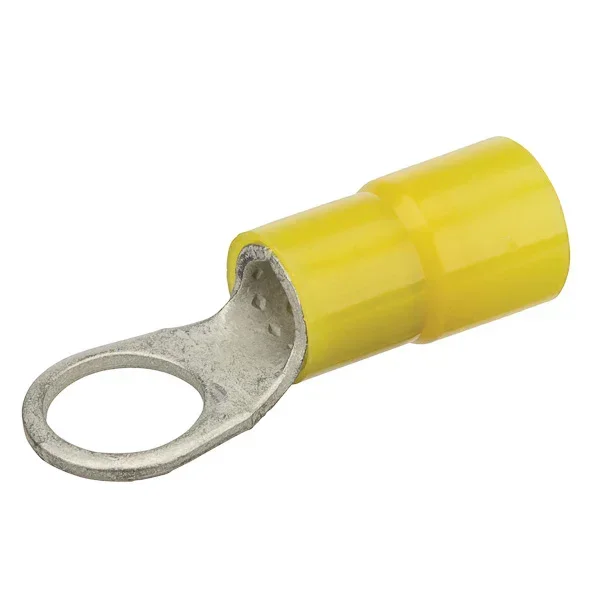NSI 4 AWG Nylon Insulated Ring 1/2 Inch Stud 15 Per Pack Priced Per Each (R4-50N)