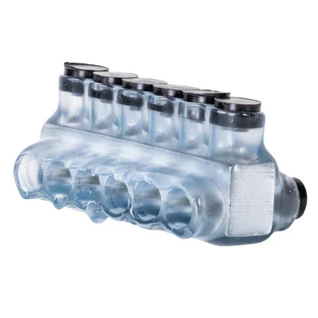 NSI 6-Port Clear Dual-Sided Multi-Tap Pre-Insulated Connector 4 AWG-14 AWG 1 Per Bag (IPLD4-6CB)