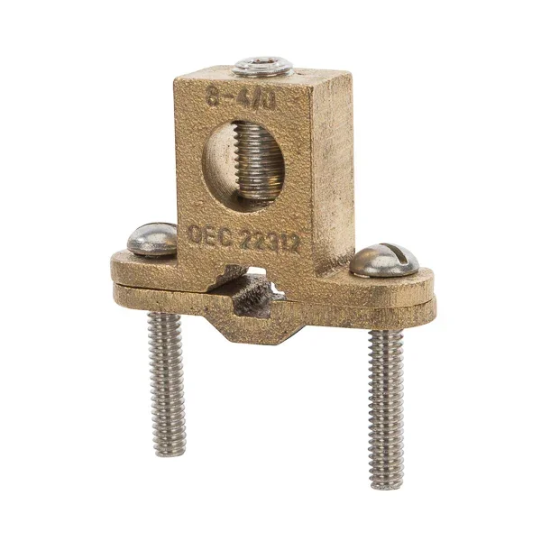 NSI Heavy-Duty Direct Burial Ground Clamp 3/8-1 Inch Rebar 1/2-1 Inch Water Pipe 1/2-1 Inch Copper Water Tubing 1/2-1 Inch Ground Rod 8 STR-4/0 STR Ground Wire (G-140DB)