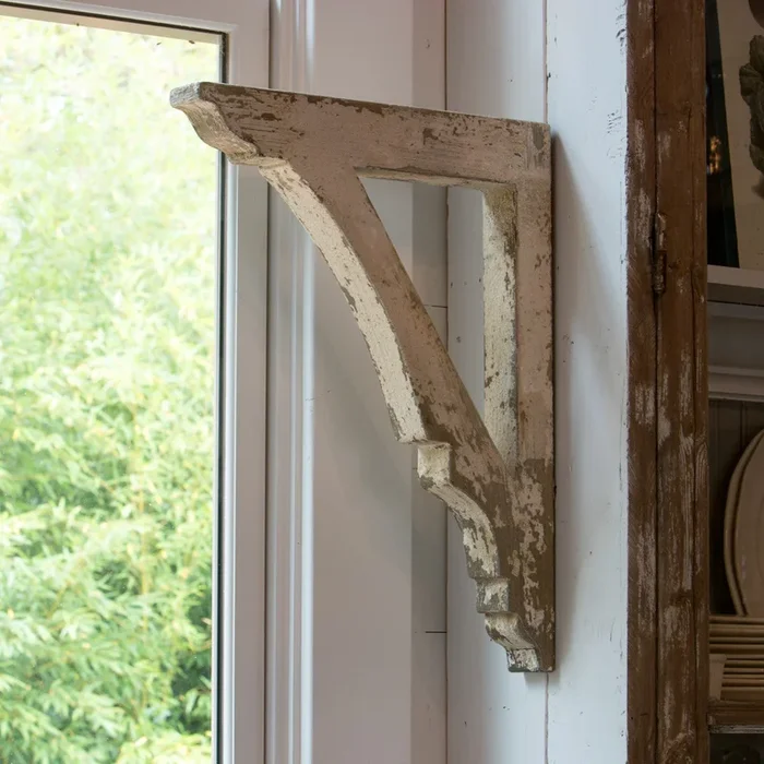 Old Carriage House Distressed Painted Wood Corbel