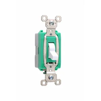 Pass And Seymour 30A 120/270V Back And Side Wire Single-Pole Switch White (PS30AC1W)