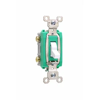 Pass And Seymour 30A 120/277VAC Back And Side Wire Double-Pole Switch White (PS30AC2W)