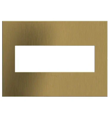 Pass And Seymour Brushed Satin Brass 3-Gang Wall Plate (AWC3GBSB4)