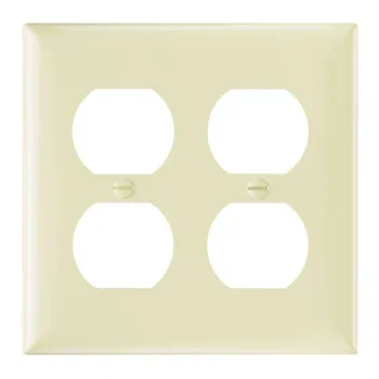 Pass And Seymour Plate Plastic 2-Gang 2 Duplex Without Line Brown (SP82)