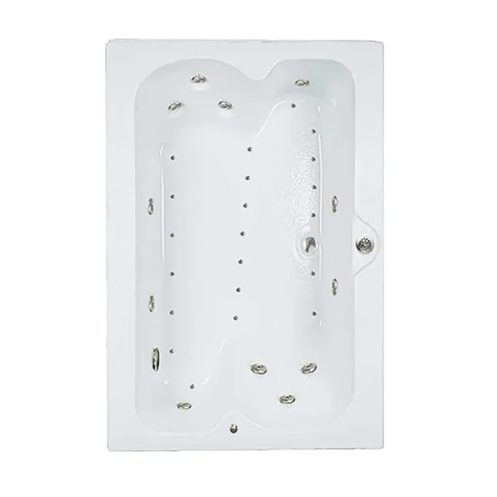 Premier 60 in. x 48 in. Acrylic Rectangular Drop-in Whirlpool and Air Bathtub with Reversible Drain in White