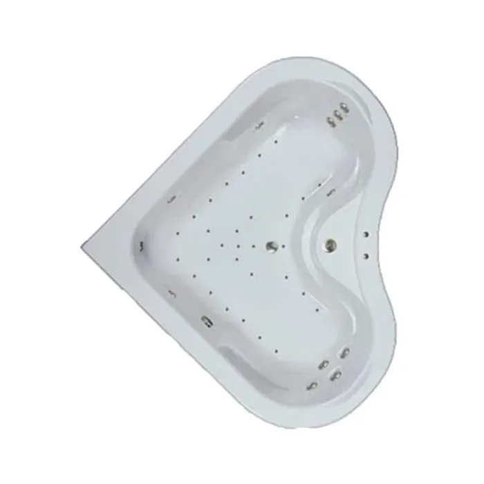 Premier 64 in. x 64 in. Acrylic Corner Drop-in Whirlpool and Air Bathtub with Center Drain in White