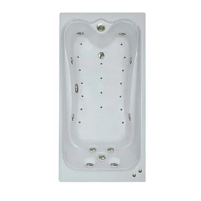Premier 66 in. x 36 in. Acrylic Rectangular Drop-in Whirlpool and Air Bathtub with Reversible Drain in Bone