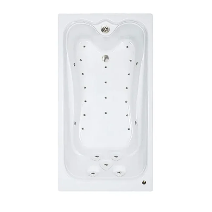 Premier 72 in. x 36 in. Acrylic Rectangular Drop-in Air Bathtub with Reversible Drain in Biscuit