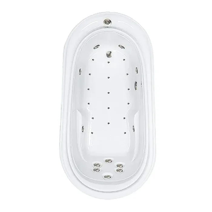 Premier 72 in. x 37 in. Acrylic Oval Drop-in Whirlpool and Air Bathtub with Reversible Drain in White
