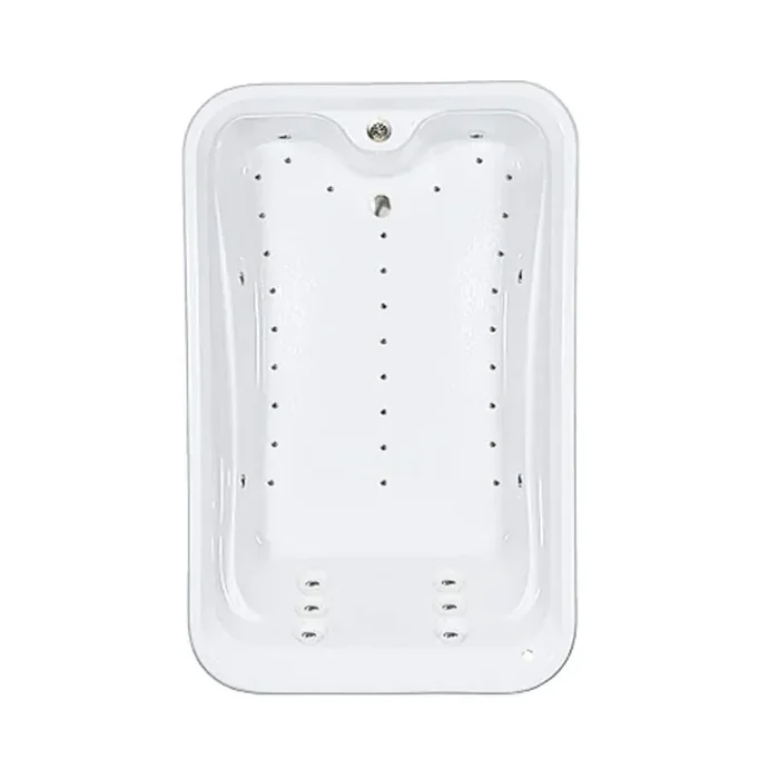 Premier 72 in. x 48 in. Acrylic Rectangular Drop-in Air Bathtub with Reversible Drain in Bone