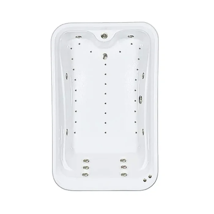 Premier 72 in. x 48 in. Acrylic Rectangular Drop-in Whirlpool and Air Bathtub with Reversible Drain in Bone