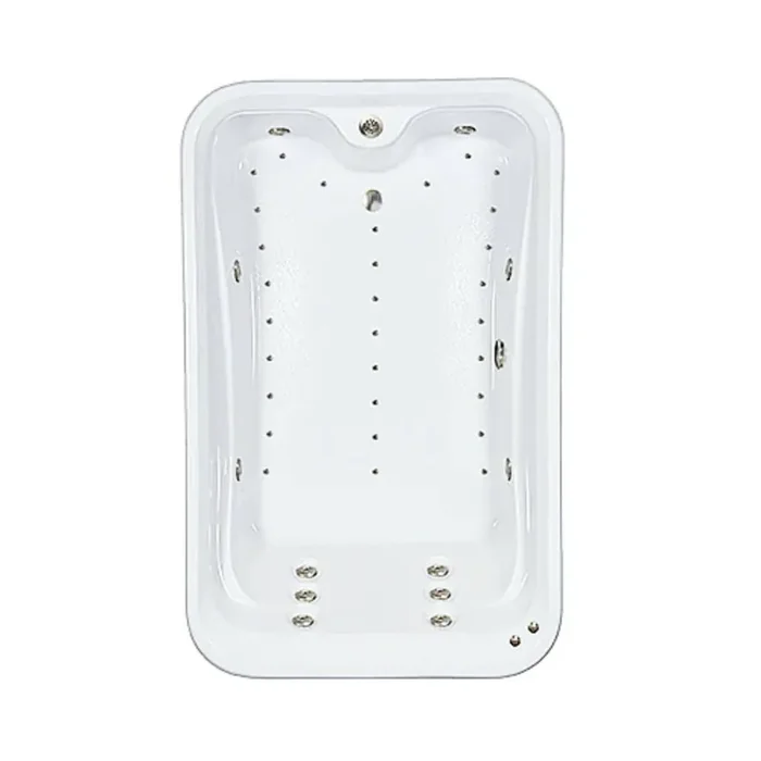 Premier 72 in. x 48 in. Acrylic Rectangular Drop-in Whirlpool and Air Bathtub with Reversible Drain in Biscuit