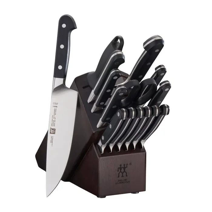 Pro 16-Piece Walnut Knife Block Set
