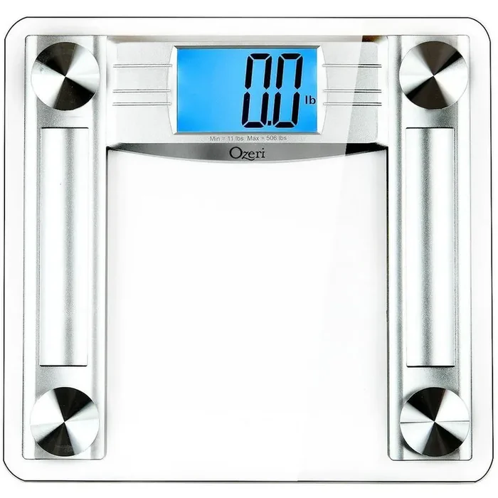 ProMax 560 lbs / 255 kg Bath Scale, with 0.1 lbs / 0.05 kg Sensor Technology, and Body Tape Measure & Fat Caliper