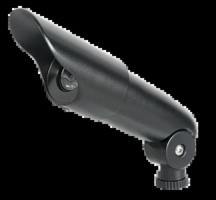 RAB Fern LFlood 6W 12V Angled Cone 2700K LED Hood Spikes Allen Key Textured Black (LFLED6LVYYB)
