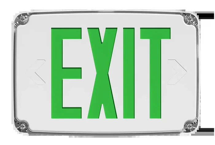 RAB Outdoor Exit 1-Face Green Letter White Panel White Housing Wet-Location (EXITOUT-G)