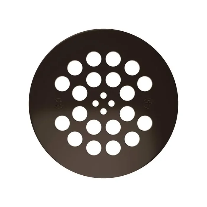 Redi Drain 4.25 in. x 4.25 in. Round Drain Plate in Oil Rubbed Bronze