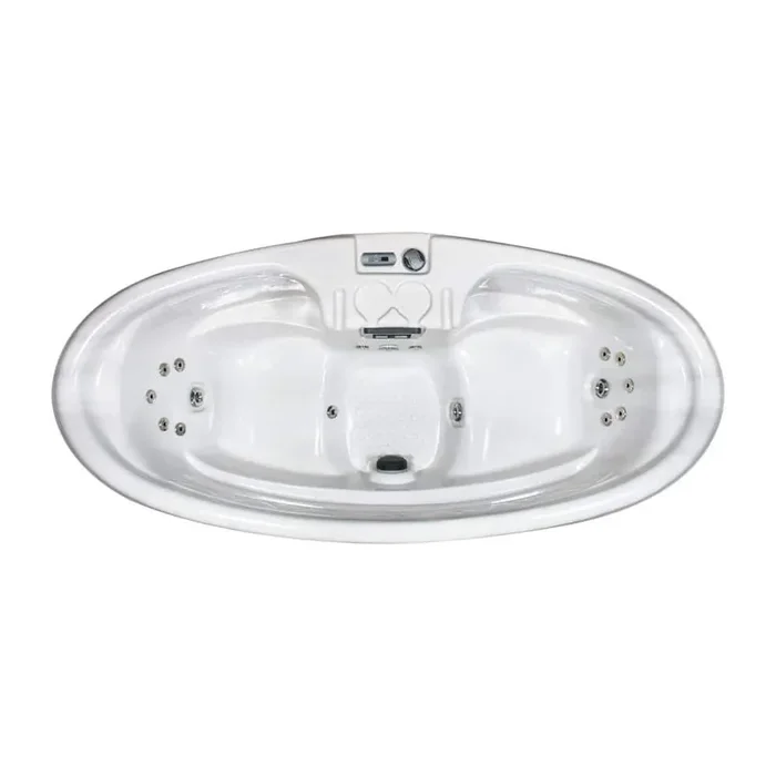 Sicily 2-Person Plug and Play 16-Stainless Steel Jet Spa with Ozonator, LED Light, Polar Insulation and Hard Cover