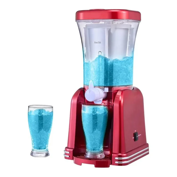 Slushy Machine for Home, 32 oz. Home-use Snow Cone Machine, Smoothie Frozen Drink Maker with Food-grade Materials, Red