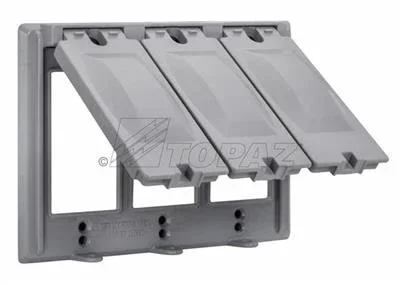 Southwire TOPAZ 3-Gang Weatherproof 125-In-1 Cover Grey (WC3325)
