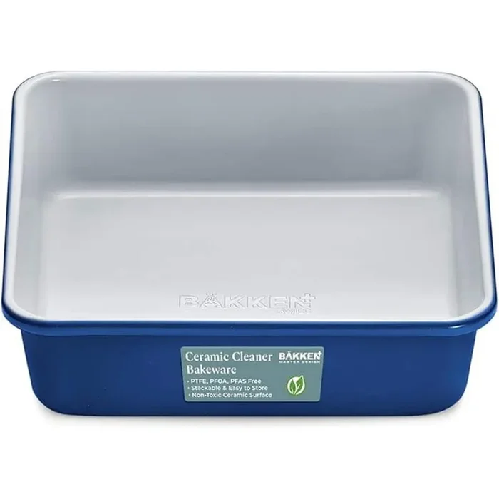 Square Cake Pan-Aluminized Steel, Ceramic Non-Stick Coating-Blue
