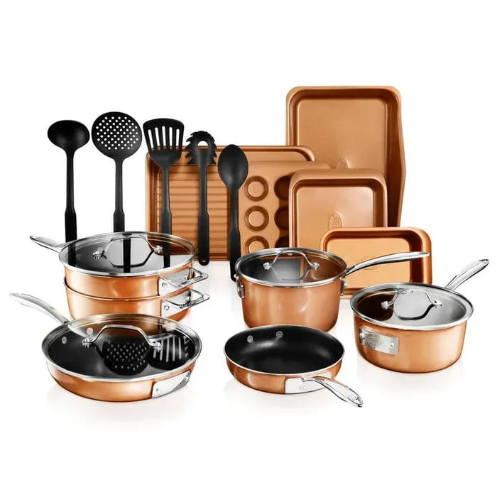 StackMaster 21-Piece Cast Aluminum Ceramic Nonstick Cookware
