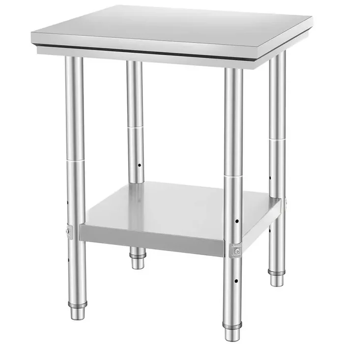 Stainless Steel Commercial Kitchen Prep Table 24 in. x 24 in.