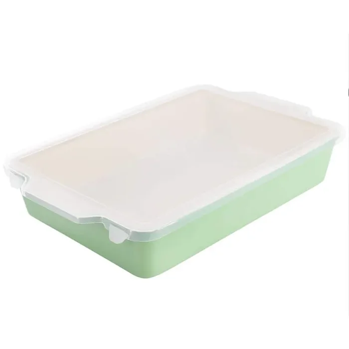 Tilden 9 in. x 13 in. Stoneware Baker with Lid in Green