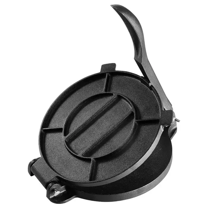 Tortilla Press, 8 In. Tortilla and Roti Maker, Cast Iron Heavy Duty Tortilladora Press, Pre-Seasoned Pataconera Maker