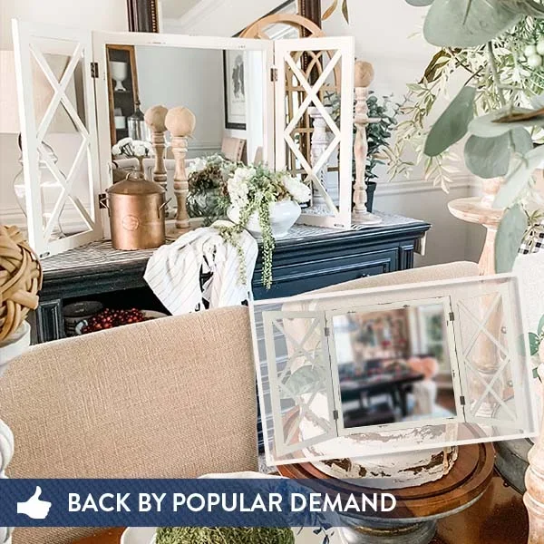 Trellis Window Mirror With Doors – Decor Steals