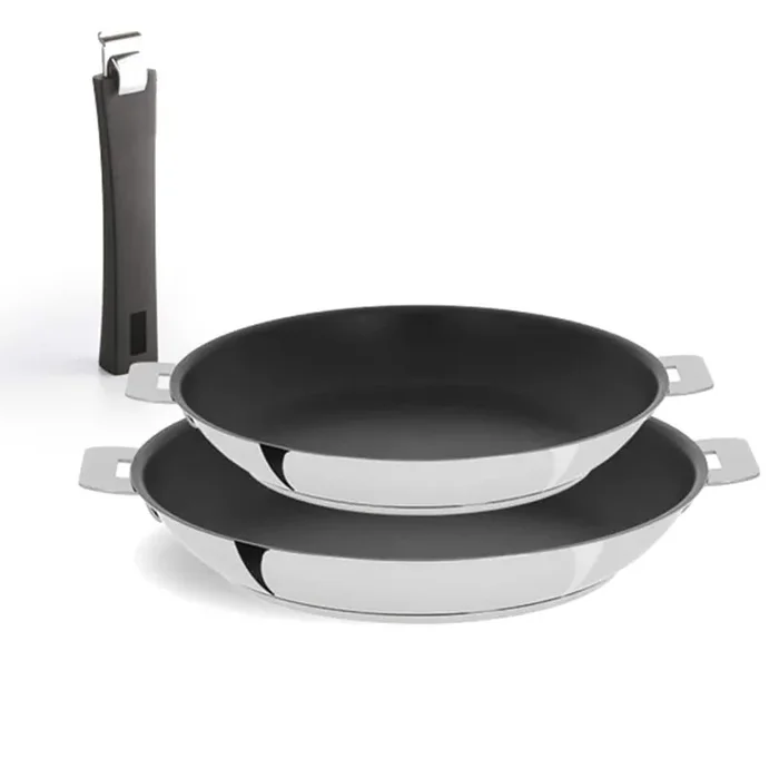 Tulipe 3-Piece Stainless Steel Nonstick Frying Pan Set