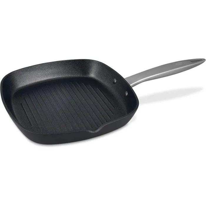 Ultimate Pro Nonstick Grill Pan-10 in. Hard Anodized Stainless-Steel Cookware-Scratch-Resistant Dishwasher-Safe