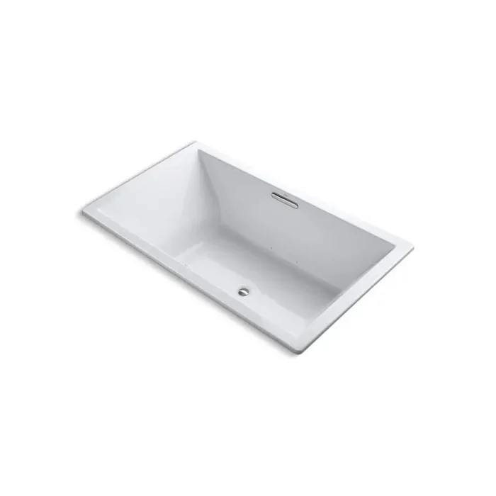 Underscore 72 in. x 42 in. Rectangular Whirlpool Bathtub with Reversible Drain in White