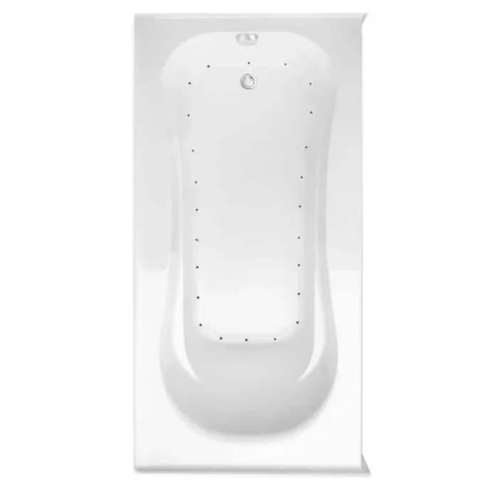Vecelli 72 in. Acrylic Right Drain Rectangular Alcove Air Bath Tub in White