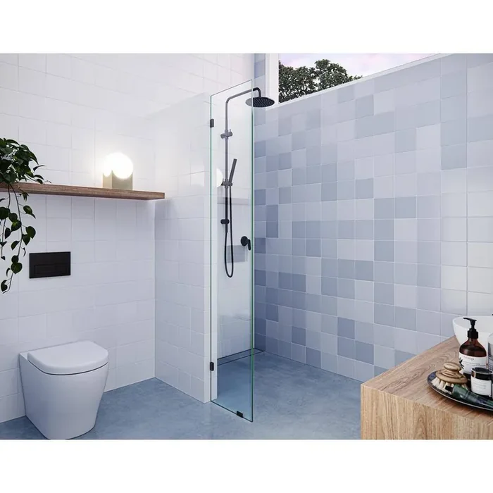 Vela 15 in. W x 78 in. H Frameless Fixed Single Panel Shower Door in Oil Rubbed Bronze Without Handle