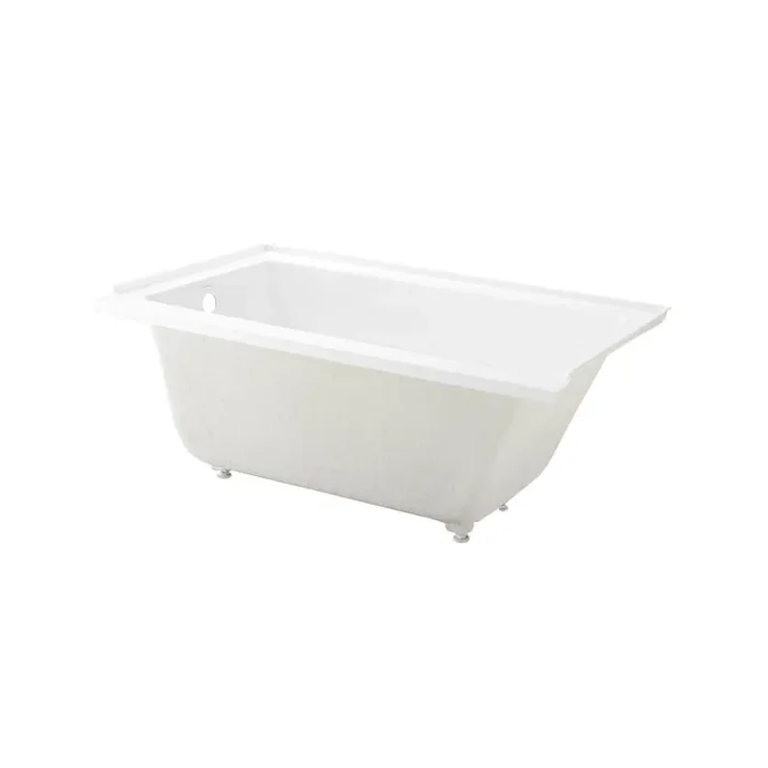 Voltaire 60 x 32 in. Acrylic Left-Hand Drain with Integral Tile Flange Rectangular Drop-in Bathtub in White