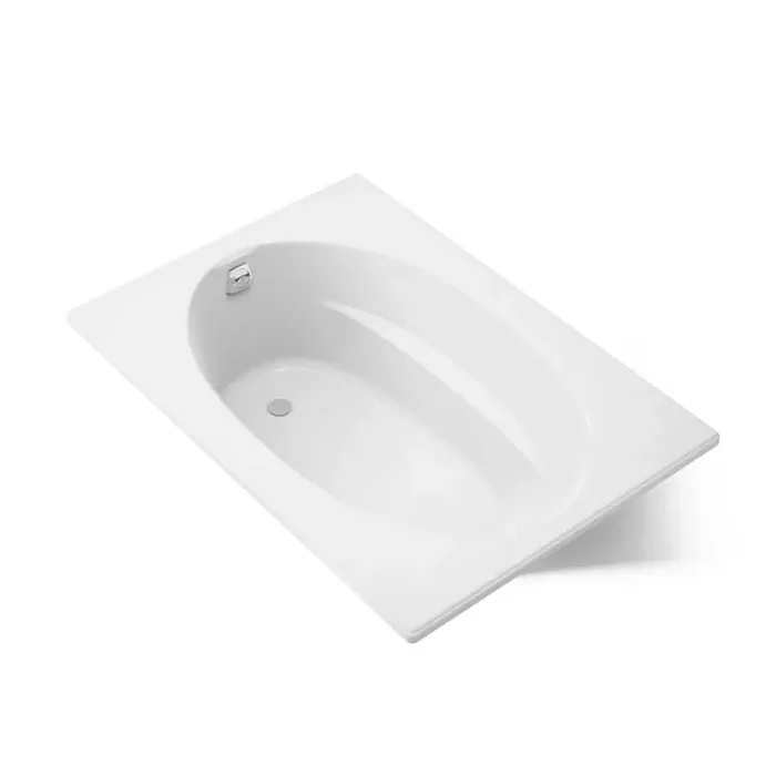 Windward 60 in. x 42 in. Rectangular Soaking Bathtub with Reversible Drain in White