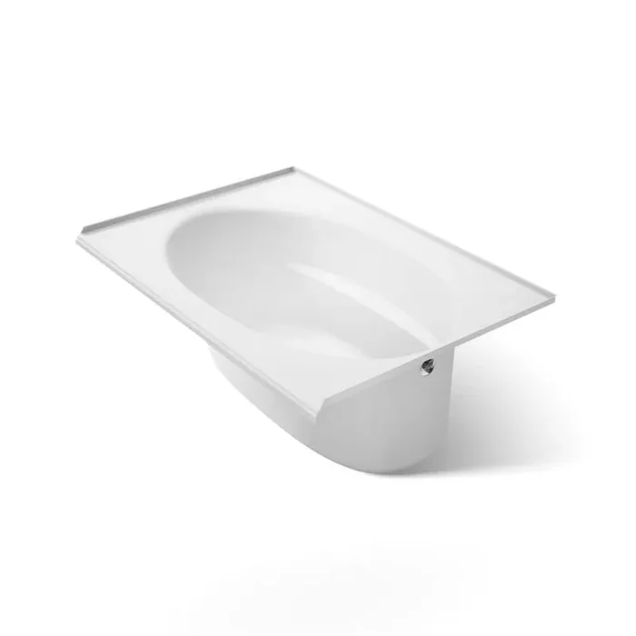 Windward 60 in. x 42 in. Rectangular Soaking Bathtub with Right-Hand Drain in White