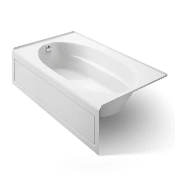 Windward 72 in. x 42 in. Soaking Bathtub with Left-Hand Drain in White