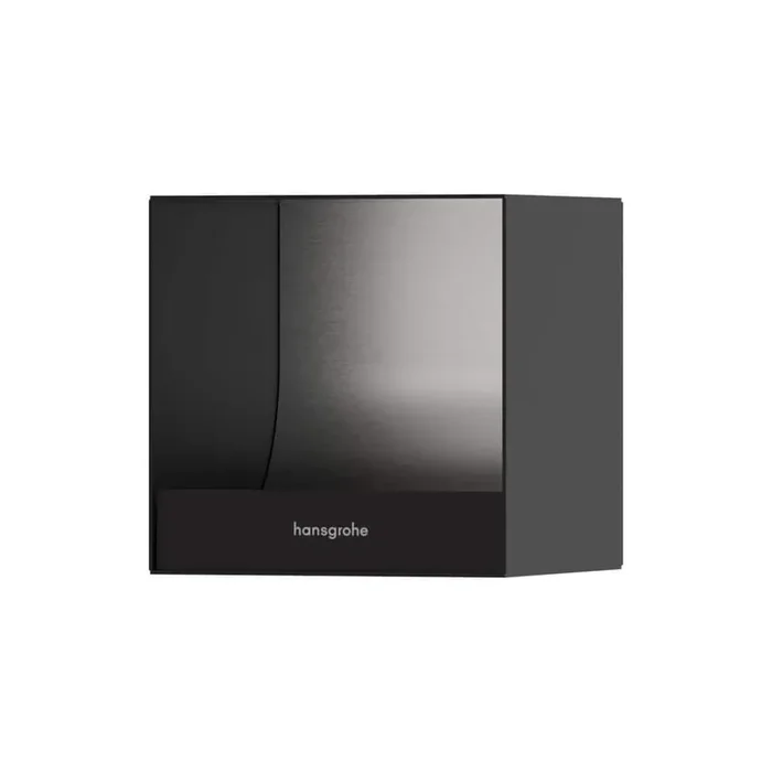 XtraStoris Original Stainless Steel Recessed Toilet Paper Holder in Matte Black