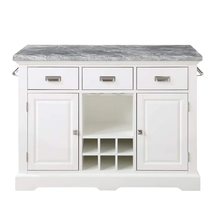 Zermatt White Kitchen Island