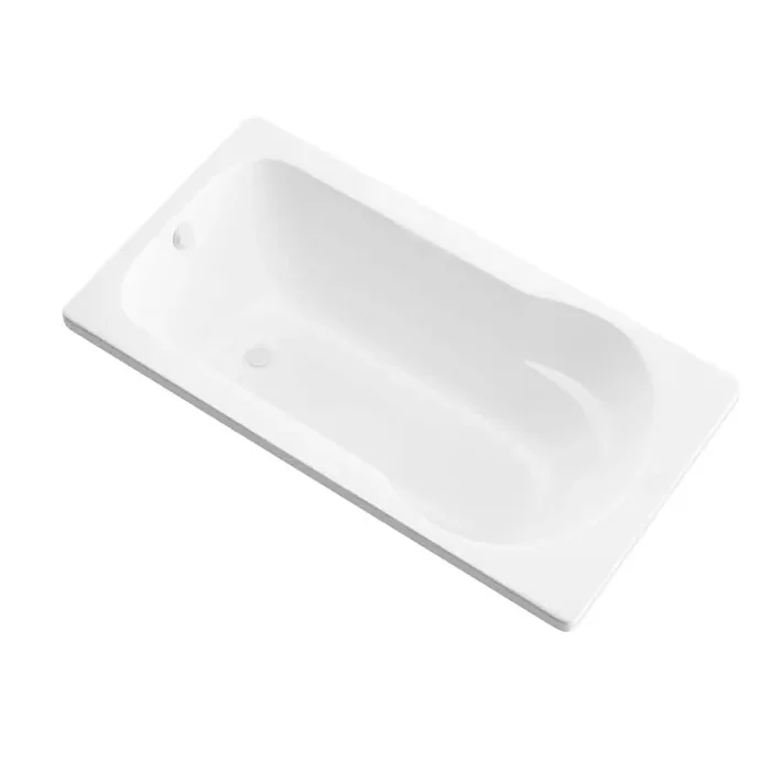 Zircon Series 60 in. x 32 in. Rectangular Soaking Bathtub with Reversible Drain and Marine Grade Acrylic in Glossy White